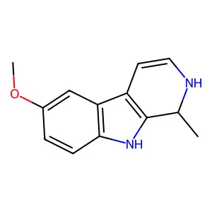 6-methoxy-1-methyl-2,9-dihydro-1H-pyrido[3,4-b]indole structure