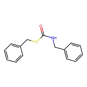 S-(Phenylmethyl) (phenylmethylamino)methanethioate structure