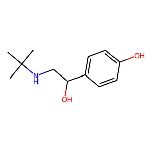 alpha-(((1,1-Dimethylethyl)amino)methyl)-4-hydroxybenzenemethanol structure