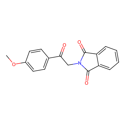 2-[2-(4-methoxyphenyl)-2-oxoethyl]-1H-isoindole-1,3(2H)-dione structure