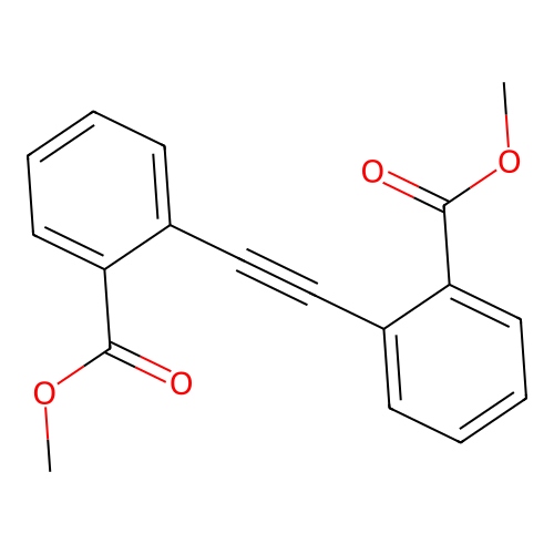 Methyl 2-[2-(2-methoxycarbonylphenyl)ethynyl]benzoate structure