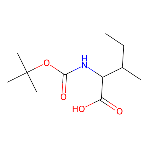 2-((Tert-butoxycarbonyl)amino)-3-methylpentanoic acid structure