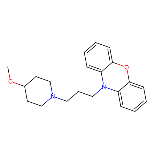 Phenoxazine, 10-(3-(4-methoxypiperidino)propyl)- structure
