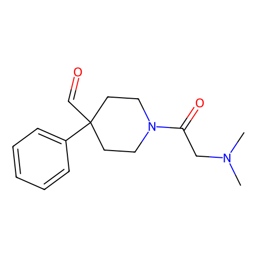 4-Piperidinecarboxaldehyde, 1-((dimethylamino)acetyl)-4-phenyl- structure