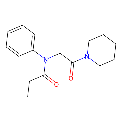 Propionanilide, N-((piperidinocarbonyl)methyl)- structure