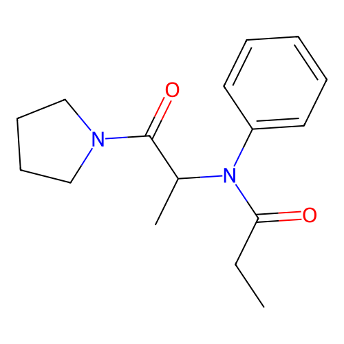 N-(1-(1-Pyrrolidinylcarbonyl)ethyl)propionanilide structure