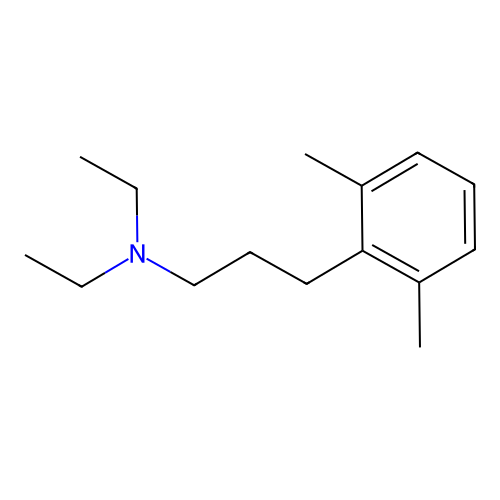 Propylamine, N,N-diethyl-3-(2,6-xylyl)- structure