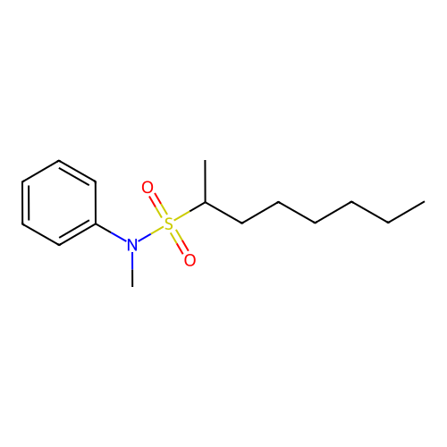 Octane-2-sulfonic acid methyl-phenyl-amide structure