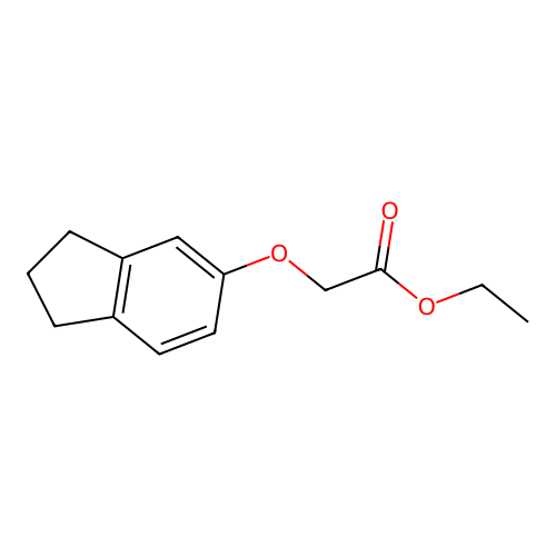 (Indan-5-yloxy)-acetic acid ethyl ester structure