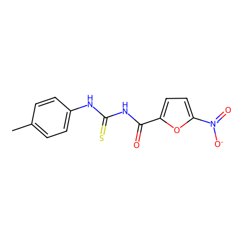 2-furancarboxamide, N-(((4-methylphenyl)amino)thioxomethyl)-5-nitro- structure