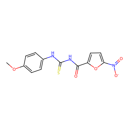 2-furancarboxamide, N-(((4-methoxyphenyl)amino)thioxomethyl)-5-nitro- structure