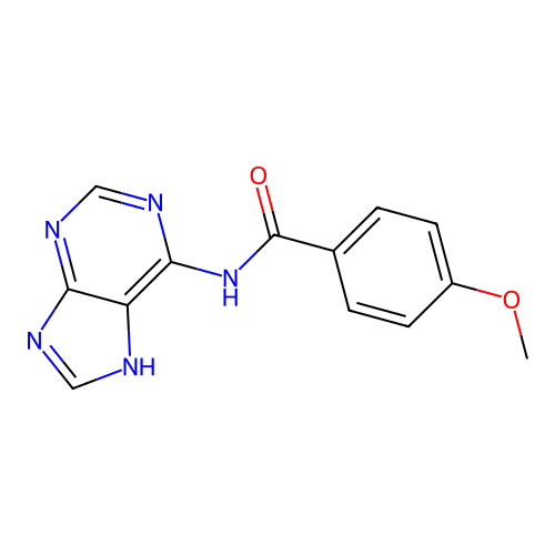 4-methoxy-N-(9H-purin-6-yl)benzamide structure