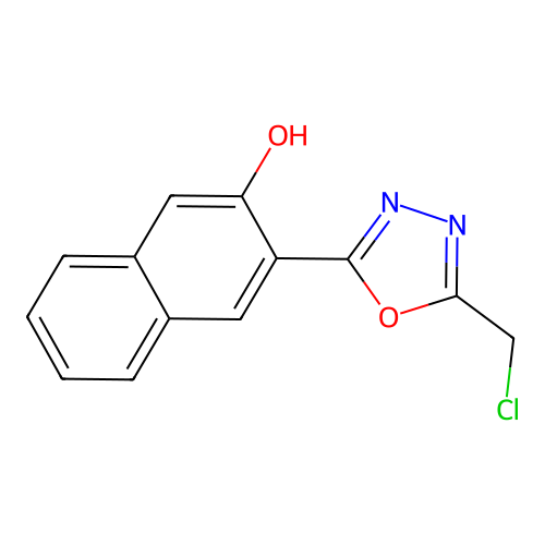 3-[5-(Chloromethyl)-1,3,4-oxadiazol-2-yl]-2-naphthol structure