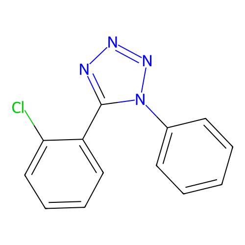 5-(2-chlorophenyl)-1-phenyl-1H-tetrazole structure
