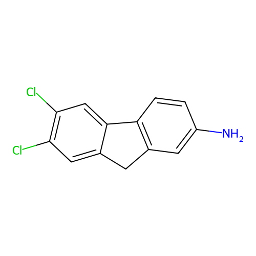 6,7-dichloro-9H-fluoren-2-amine structure