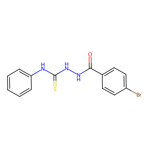 2-(4-bromobenzoyl)-N-phenylhydrazinecarbothioamide structure