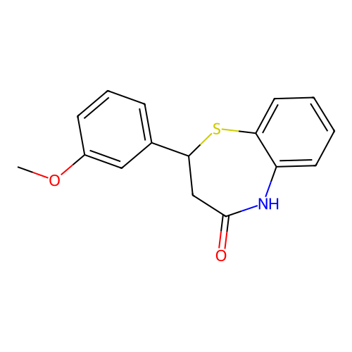 2-(3-Methoxyphenyl)-2,3-dihydrobenzo[b][1,4]thiazepin-4(5H)-one structure