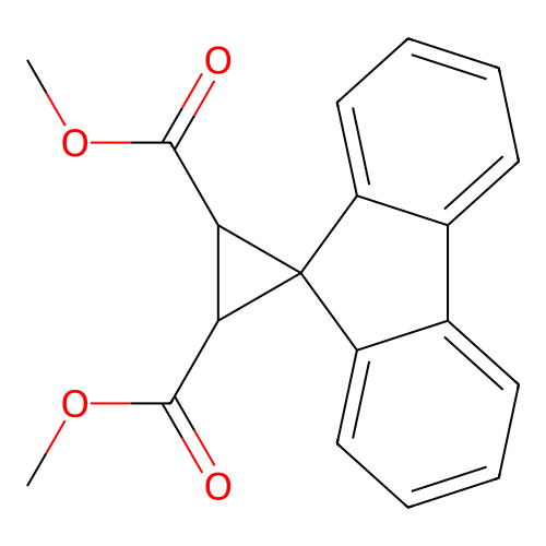 2,3-Dimethyl spiro(cyclopropane-1,9'-(9H)fluorene)-2,3-dicarboxylate structure