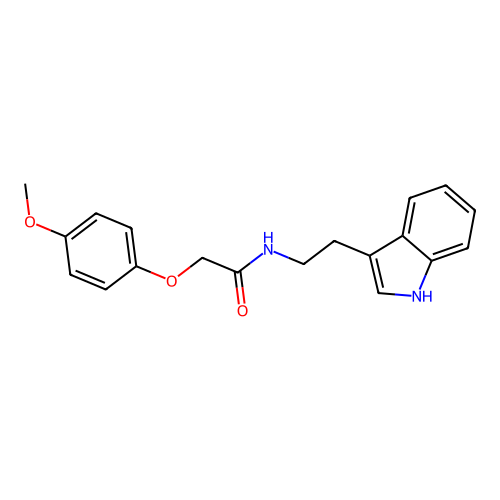 N-[2-(1H-indol-3-yl)ethyl]-2-(4-methoxyphenoxy)acetamide structure