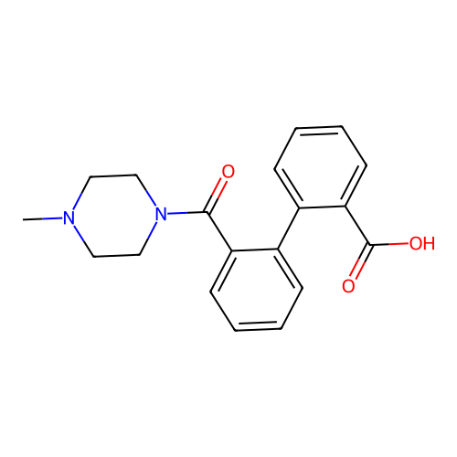 2'-(4-Methylpiperazine-1-carbonyl)-[1,1'-biphenyl]-2-carboxylic acid structure