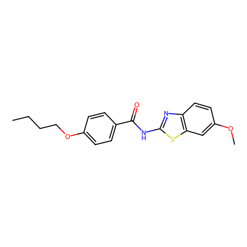 4-butoxy-N-(6-methoxy-1,3-benzothiazol-2-yl)benzamide structure