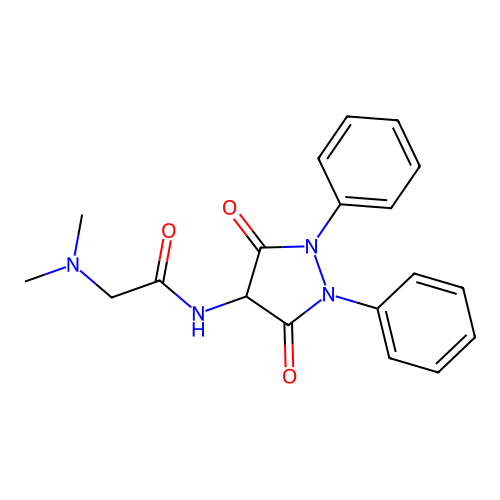 4-(2-(Dimethylamino)-acetamido)-1,2-diphenyl-3,5-pyrazolidinedione structure