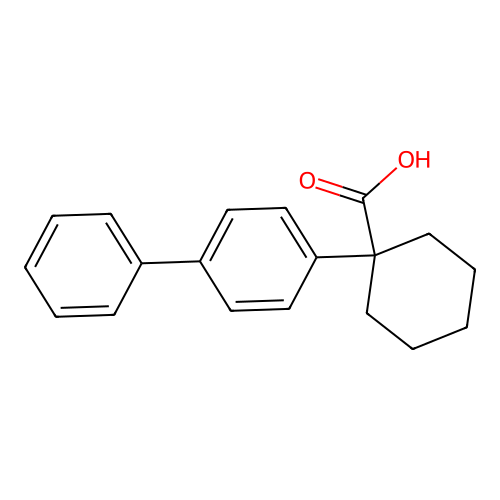 1-[1,1'-Biphenyl]-4-ylcyclohexanecarboxylic acid structure