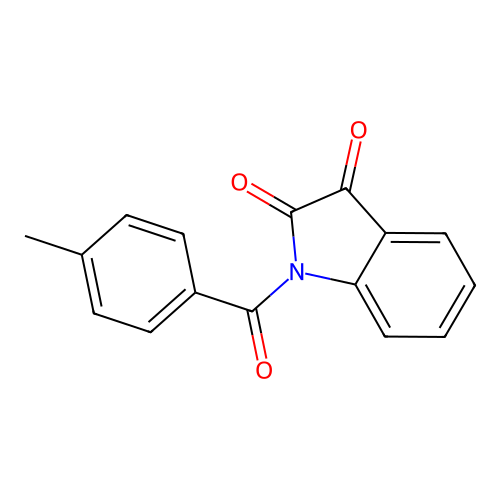 1-((4-Methylphenyl)carbonyl)indoline-2,3-dione structure