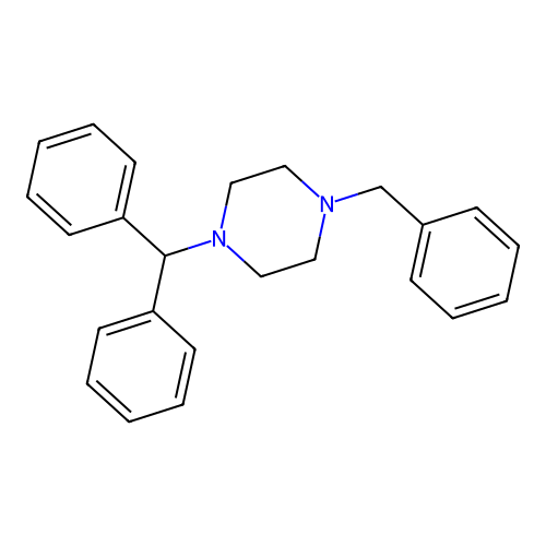 1-Benzhydryl-4-benzylpiperazine structure