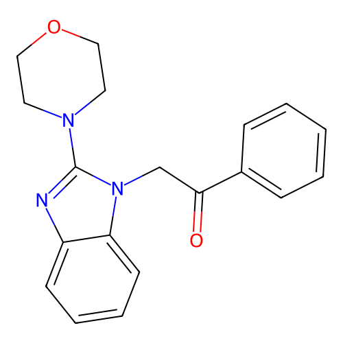 2-(2-morpholino-1H-benzo[d]imidazol-1-yl)-1-phenylethanone structure