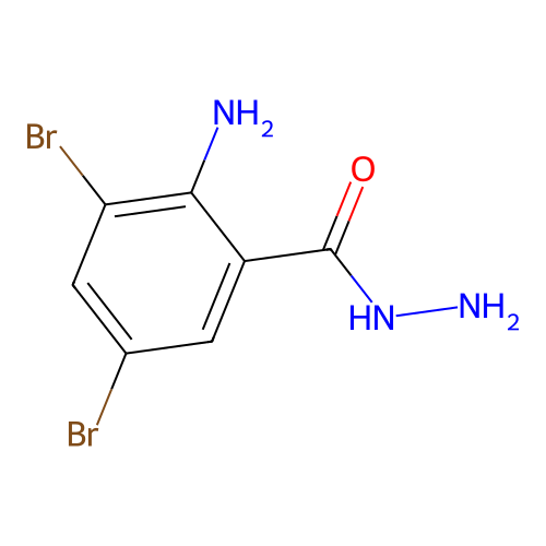 2-Amino-3,5-dibromobenzohydrazide structure