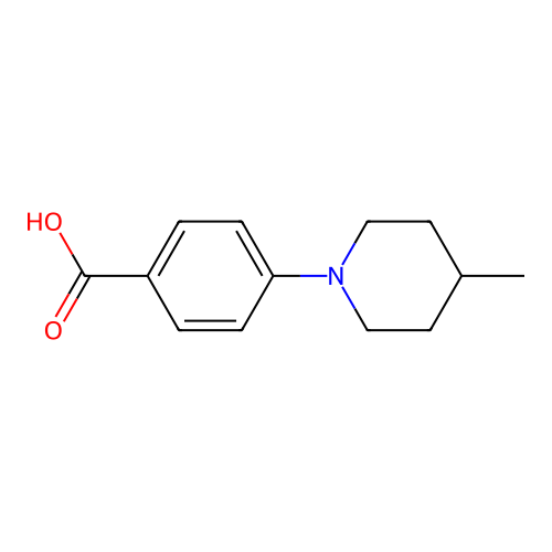 4-(4-Methyl-1-piperidinyl)benzoic acid structure