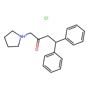 4,4-Diphenyl-1-(pyrrolidin-1-yl)butan-2-one--hydrogen chloride (1/1) structure