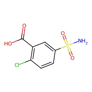 2-Chloro-5-aminosulfonylbenzoic acid structure