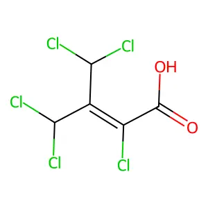 3-(二氯甲基)-2,4,4-三氯-2-丁烯酸 structure