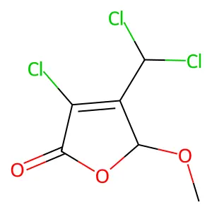 3-Chloro-4-(dichloromethyl)-5-methoxy-2(5H)-furanone structure