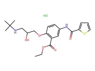 Tienoxolol hydrochloride structure