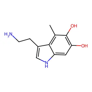 3-(2-aminoethyl)-4-methyl-1H-indole-5,6-diol structure