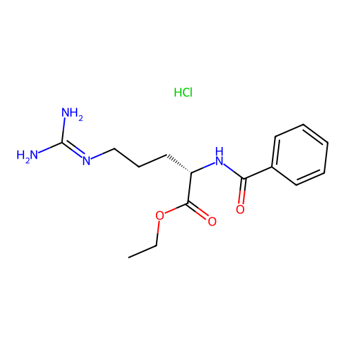 N-alpha-Benzoyl-L-arginine ethyl ester hydrochloride structure