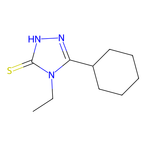 5-cyclohexyl-4-ethyl-4H-1,2,4-triazole-3-thiol structure