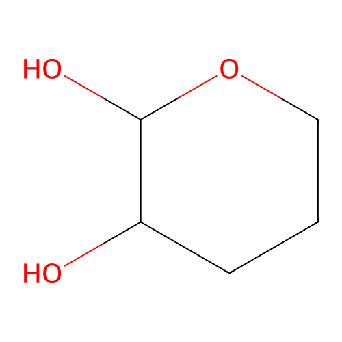 Tetrahydro-2H-pyran-2,3-diol structure