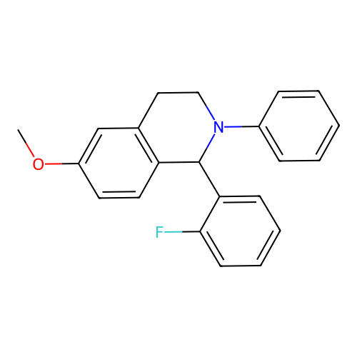 Isoquinoline, 1,2,3,4-tetrahydro-1-(2-fluorophenyl)-6-methoxy-2-phenyl- structure