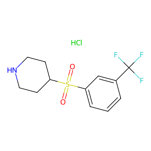 4-{[3-(Trifluoromethyl)phenyl]sulfonyl}piperidine hydrochloride structure