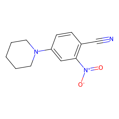 2-Nitro-4-(1-piperidyl)benzonitrile structure