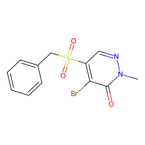 5-Benzylsulfonyl-4-bromo-2-methylpyridazin-3-one structure