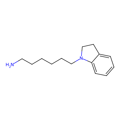 6-(2,3-dihydro-1H-indol-1-yl)-1-hexanamine structure