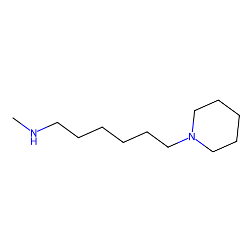 N-methyl-N-[6-(1-piperidinyl)hexyl]amine structure