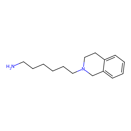 6-(3,4-dihydro-2(1H)-isoquinolinyl)hexylamine structure