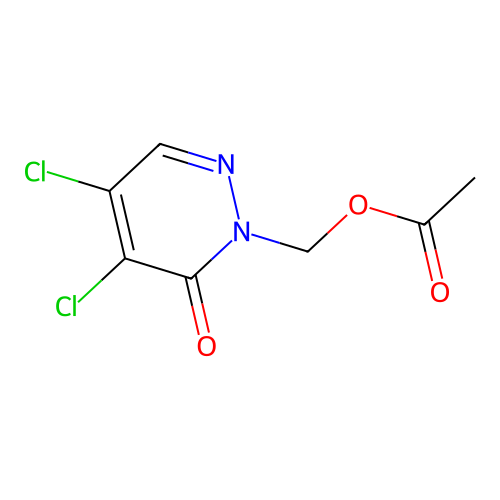 [4,5-dichloro-6-oxo-1(6H)-pyridazinyl]methyl acetate structure