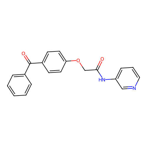 2-(4-benzoylphenoxy)-N-pyridin-3-ylacetamide structure